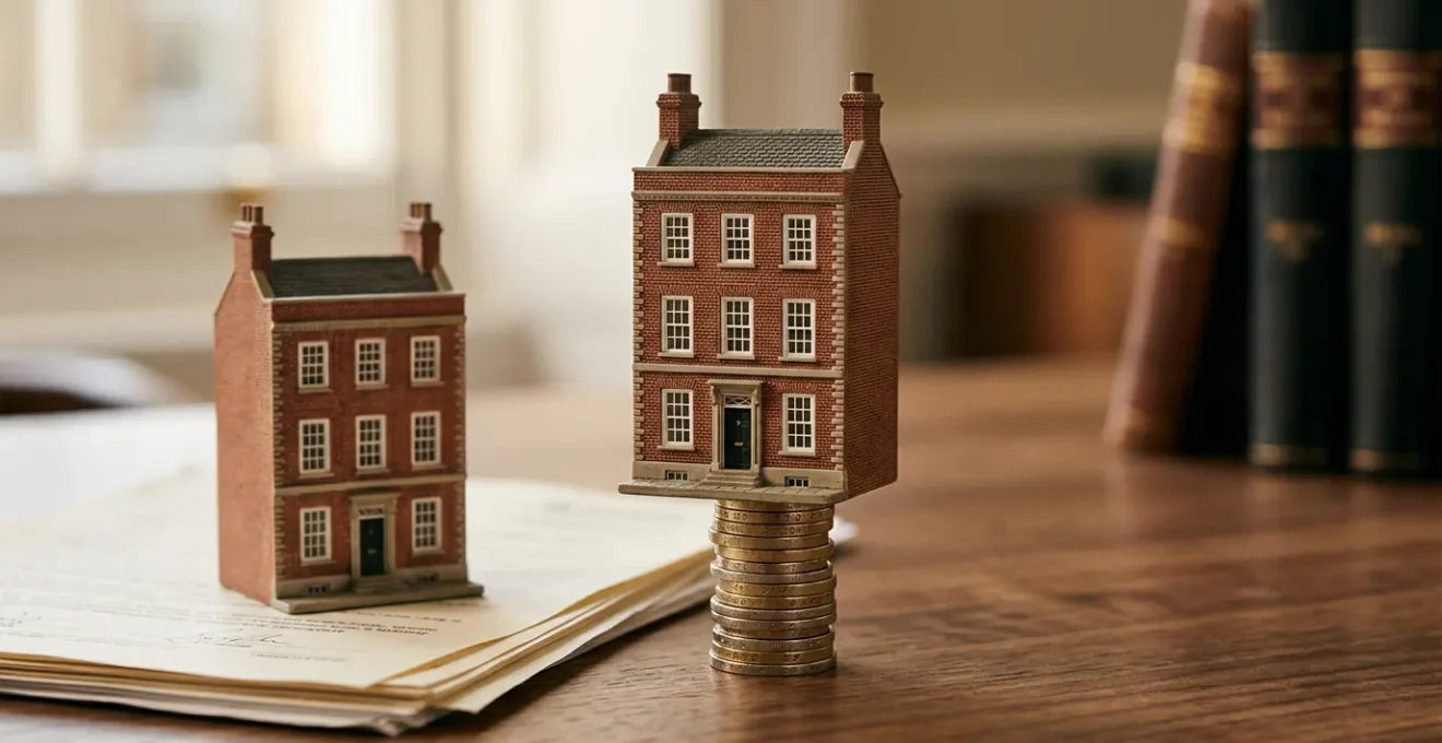 Professional editorial photograph depicting strategic property tax planning concept for England second home buyers