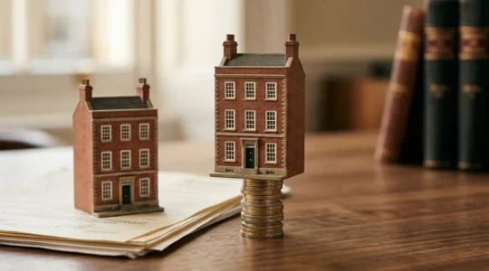 Professional editorial photograph depicting strategic property tax planning concept for England second home buyers