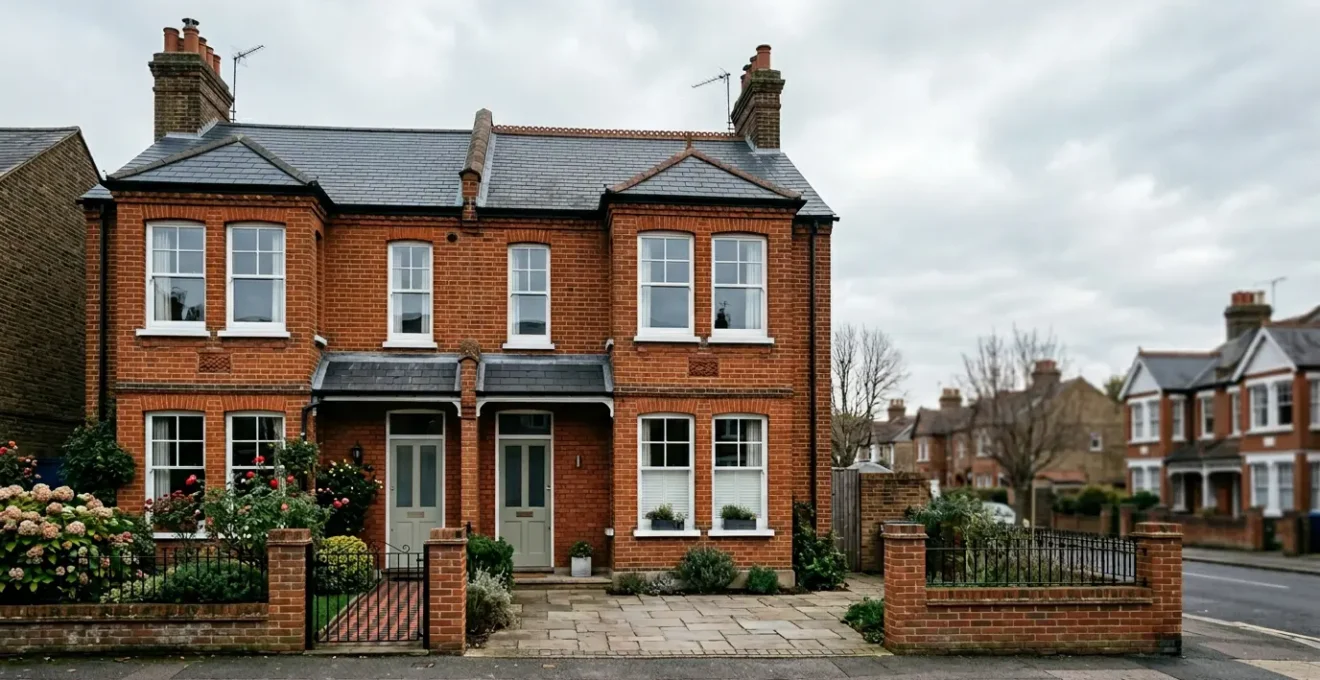 Two semi-detached houses symbolizing mortgage rate differences between neighbours