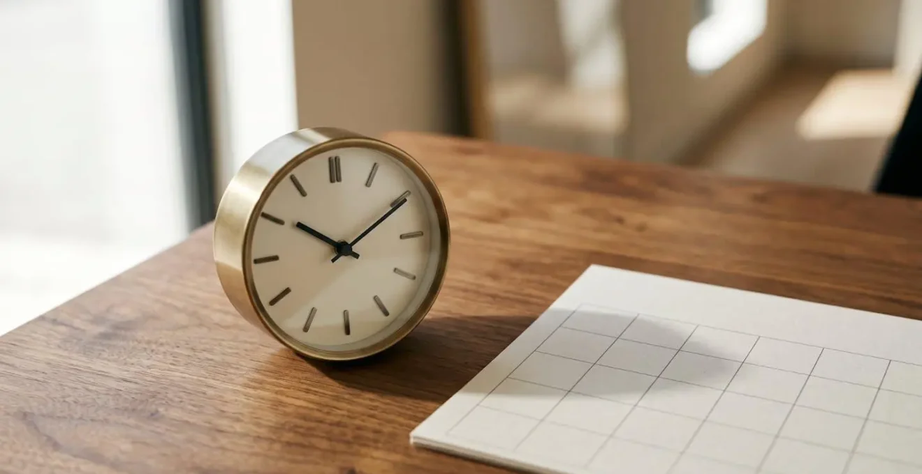 Clock and financial calendar symbolizing mortgage rate timing decisions