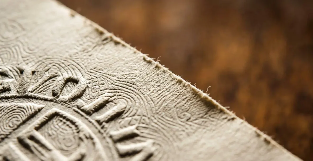Close-up macro view of property data comparison showing textural details of official documentation on an English desk