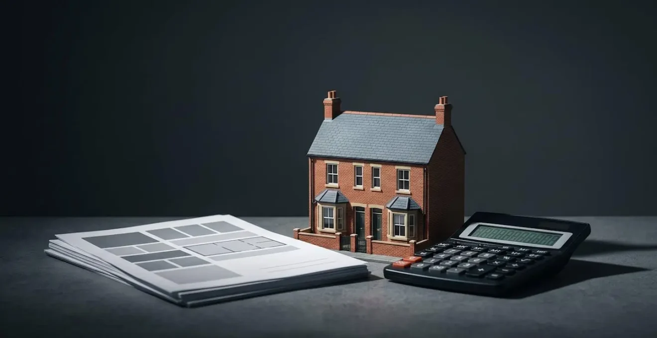 Symbolic representation of property investment financial analysis with emphasis on risk assessment and calculations